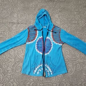 Blue Hooded Women's Jacket